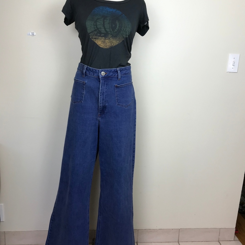 ASOS Rare find plus size high waist-wide leg jeans